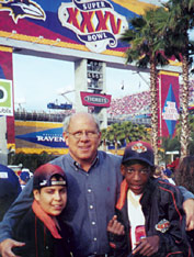 Steve with Little Brothers at the Super Bowl.